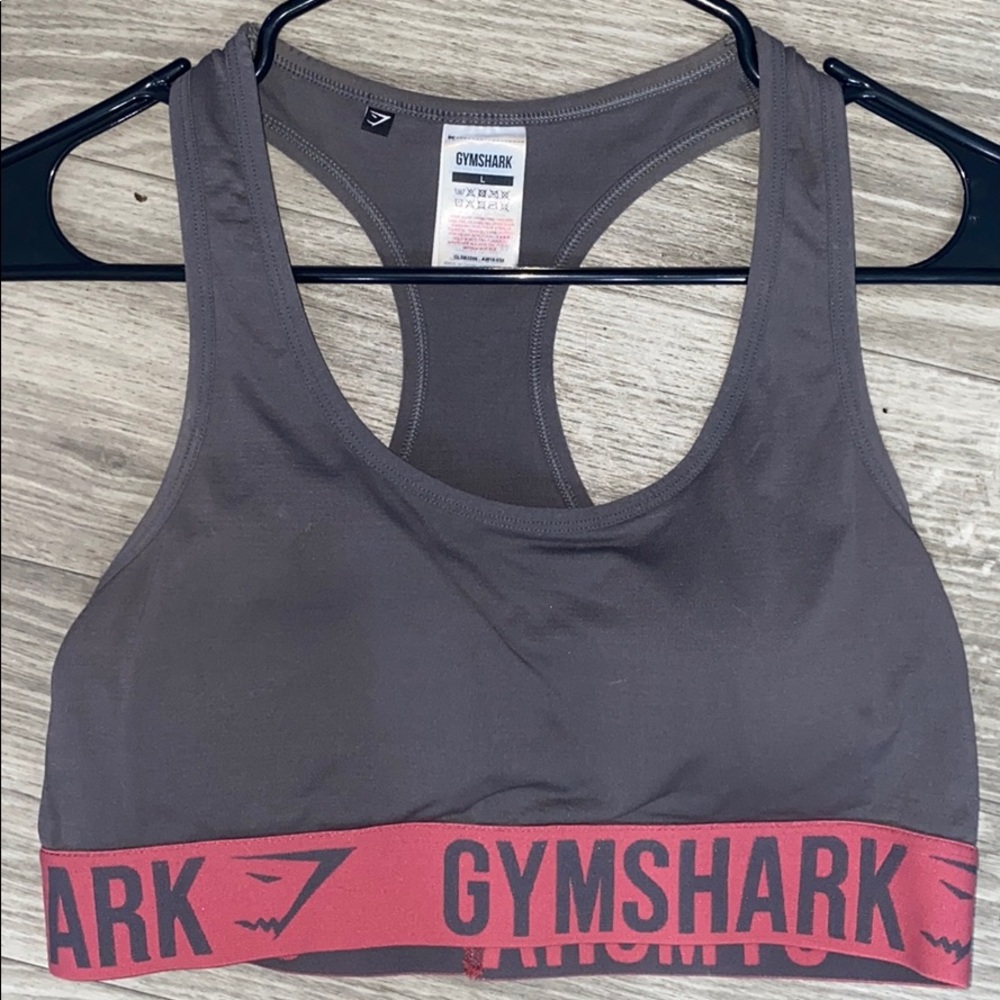 Size large gym shark bra top